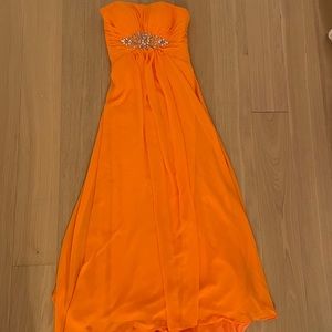 Orange prom dress